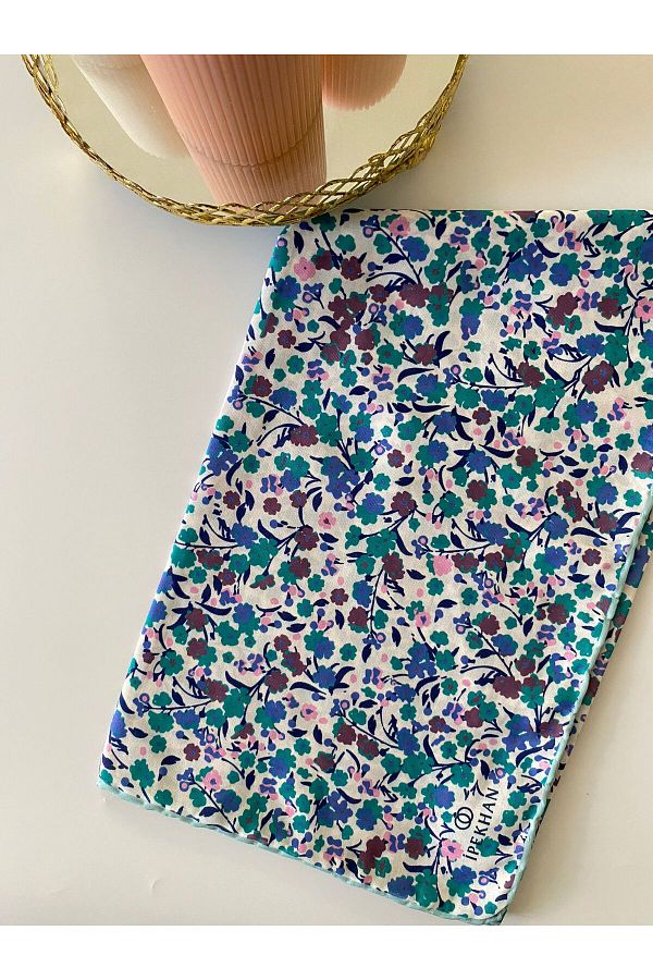 İpekhan-Thin Cotton Begonia Patterned Scarf 1