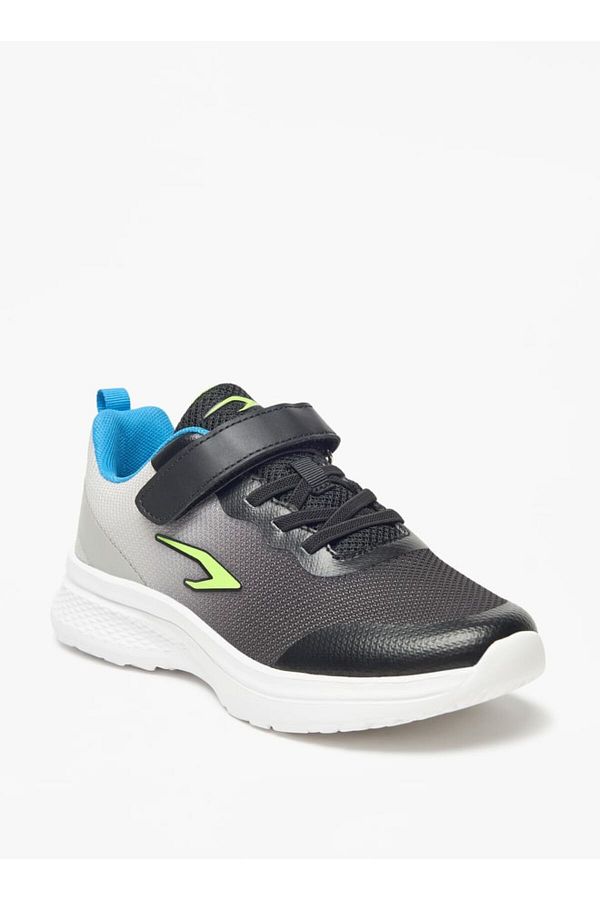 Dash-Textured Walking Shoes with Hook and Loop Closure 1