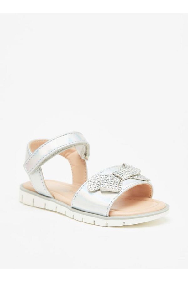 Barefeet-Barefoot Bow Accent Sandals with Hook and Loop Closure 1
