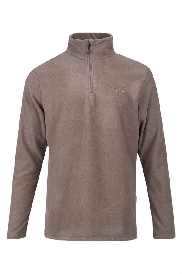 2AS Men s Fleece Purna Prn1105 Half Zipper Light Smoke Trendyol