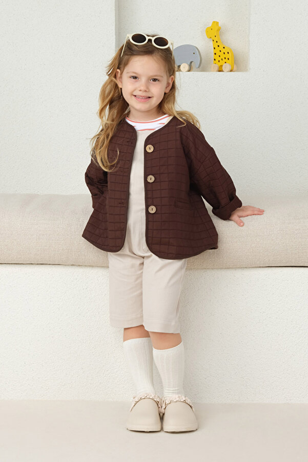 Mioma Kids Oversize Ceket Acı Kahve
