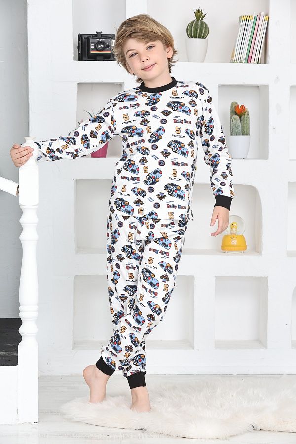 ANGELOS GIRLS 1 11 Years Boy s Sports Pajama Set Arbara Printed 4924 26 Trendyol