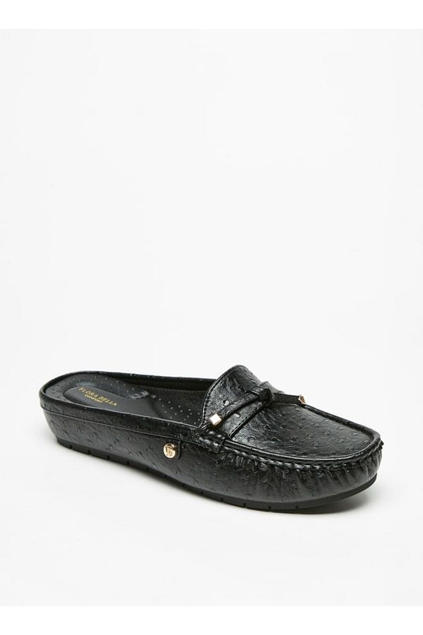 Flora Bella by Shoexpress-Textured Slip-On Mules with Knot Accent 1