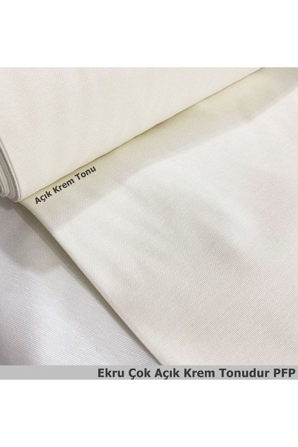 Premier-Plain Ecru Color Duck Linen Fabric Light Cream 1