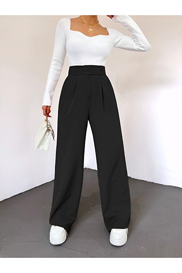 falten hose mit weitem bein