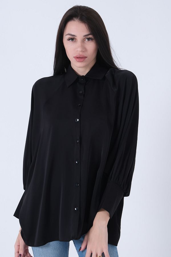 Feminist-Judge Collar Oversize Shirt Black3972822 1