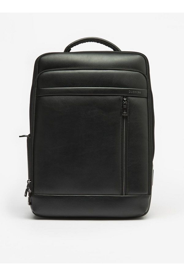 Duchini-Textured Backpack with Adjustable Straps and Zip Closure 1