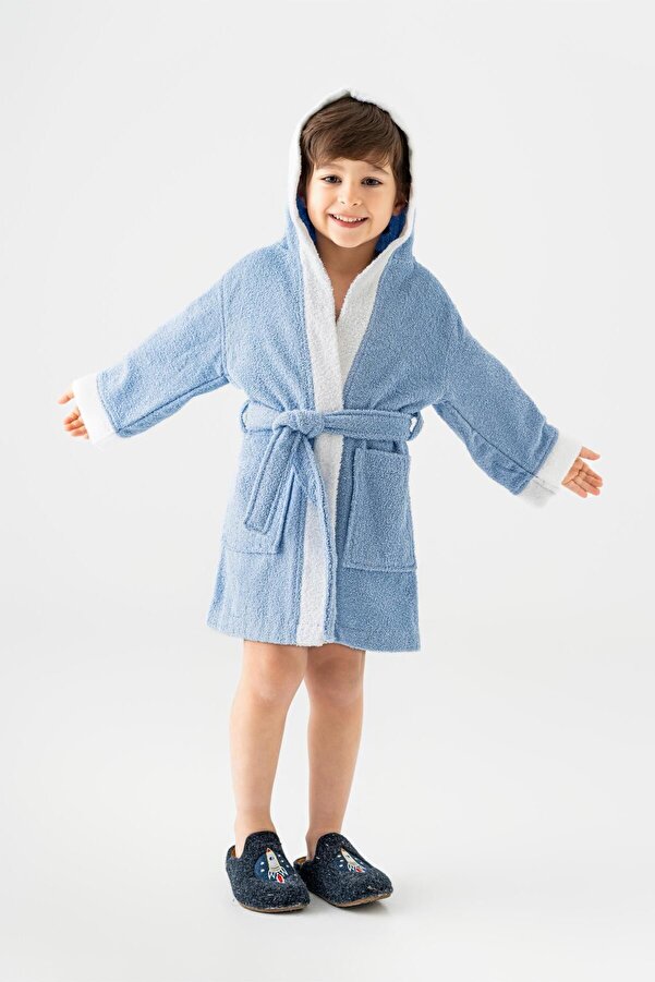 Soley | Pueri | %100 Pamuk Unisex Çocuk Bornozu
