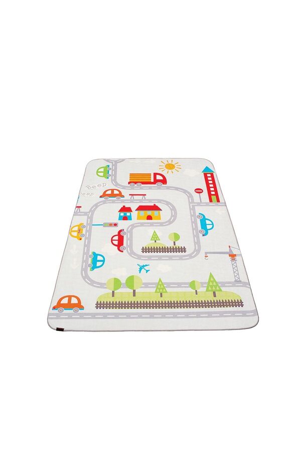 HAMUR Road 100x150 Cm Oyun Matı Bebek Ve Çocuk Halısı Yollar Arabalar