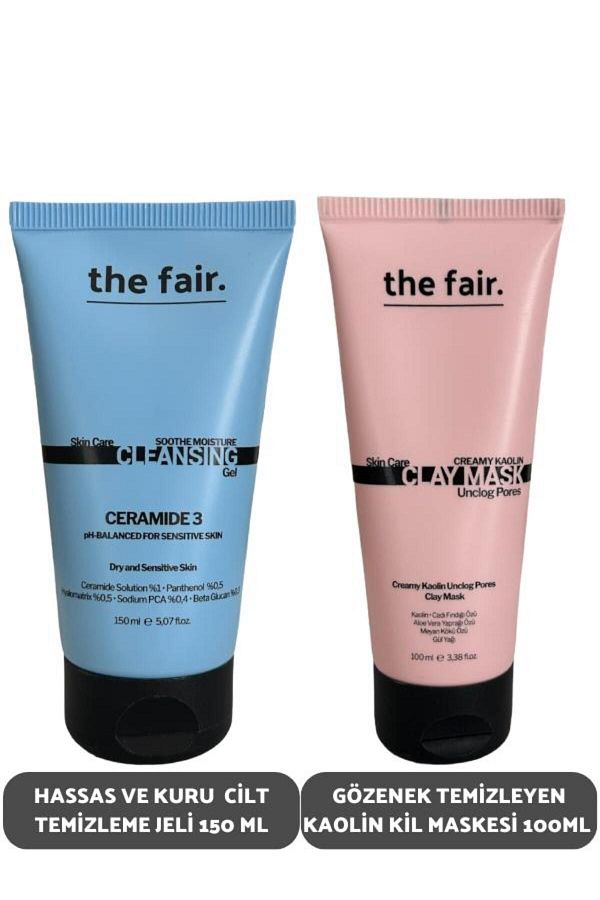 the fair.-The Fair - 150ml Sensitive and Dry Skin Cleansing Gel, 100ml Pore Cleansing Kaolin Clay Maker 1