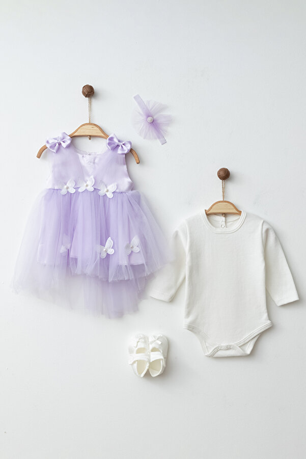 yukobaby bebeğiniz için en doğalı KIZ BEBEK FİYONKLU TAÇLI PATİKLİ 4'LÜ TAKIM MEVLÜT SETİ HEDİYELİK MEVLİT TAKIM