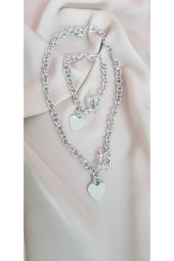 Tiffany heart necklace and bracelet set online