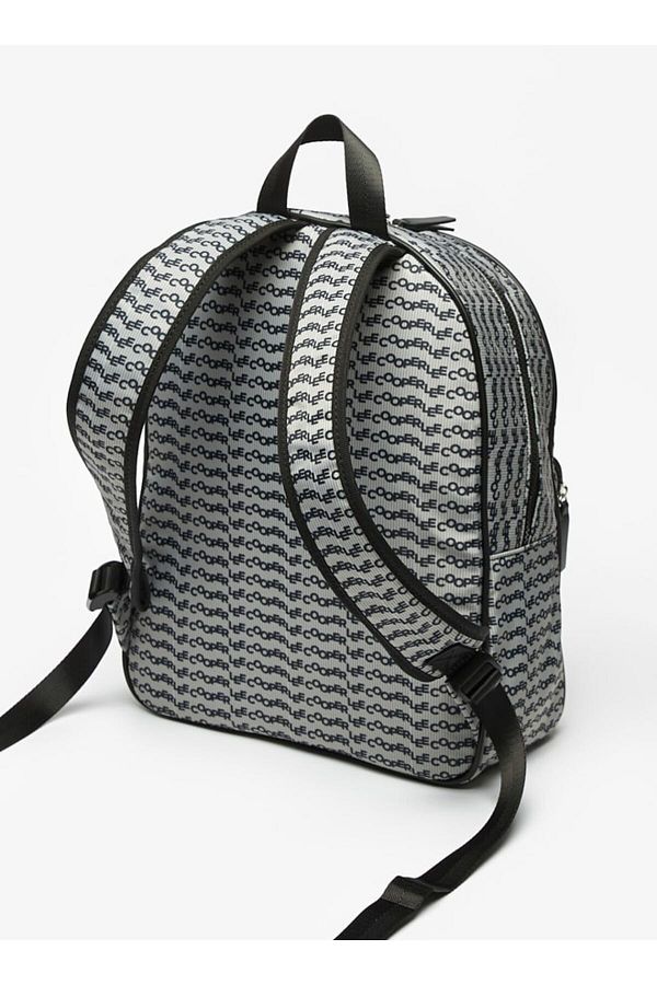 Lee Cooper Monogram Print Backpack with Adjustable Shoulder Straps Trendyol