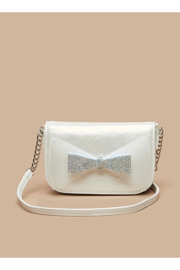 Celeste-Bow Accent Crossbody Bag with Chain Accented Strap 1