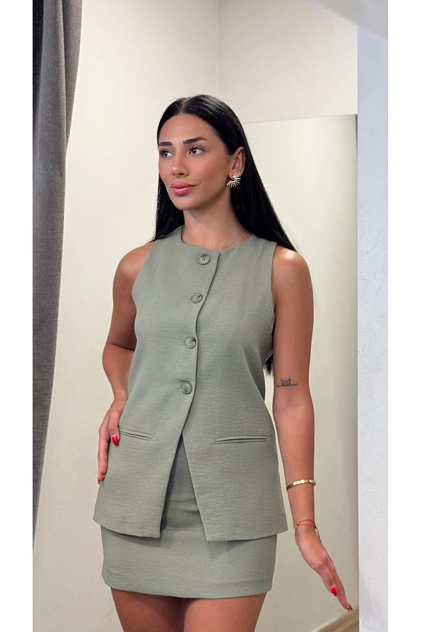 Khaki skirt womens vest store