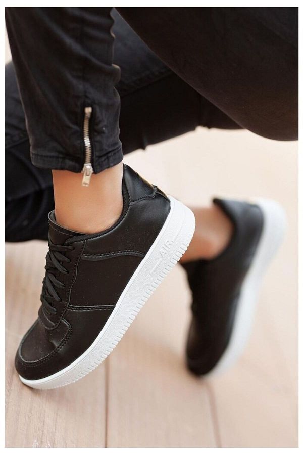 B.HE.Z Cool Women s and Men s Sneakers Casual Comfortable Sneakers Black and White Trendyol