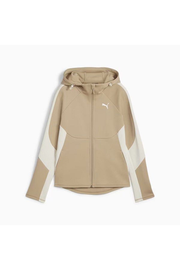 Puma EVOSTRIPE FZ Hoodie Beige Women s Sweatshirt Trendyol
