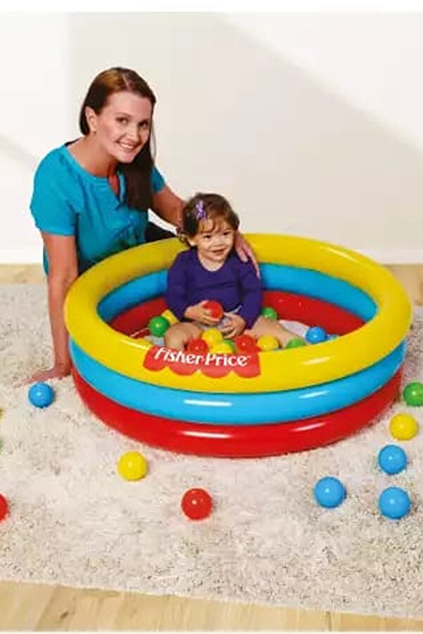 Bestway 3 Halkalı Şişme Havuz 25 Oyun Top Hediyeli - 3 RİNG BALL PİT PLAY POOL 91X25