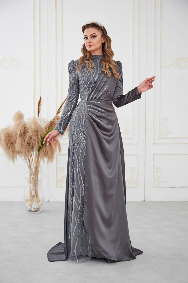Modest gray dress discount