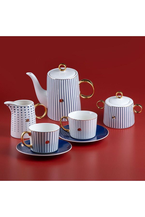 Jumbo-Marineblaues 15-teiliges Tee- und Kaffeeset yni tsrm 718675 1