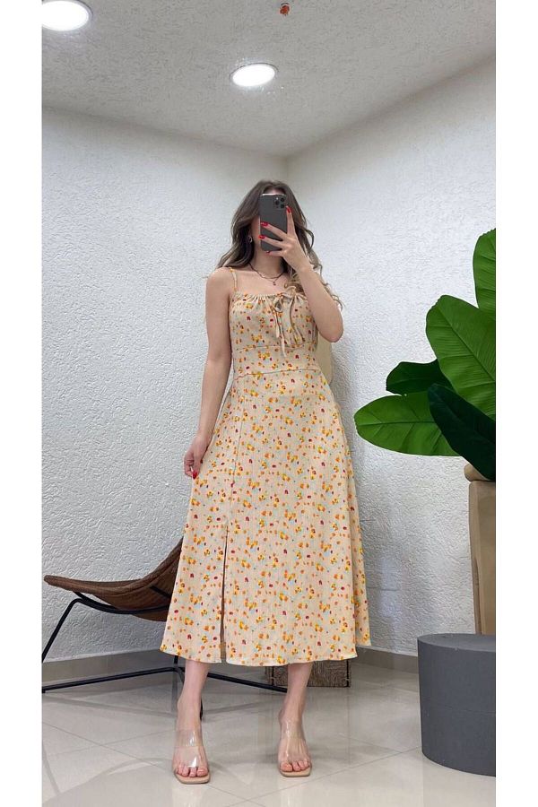 Patterned midi dress 2025