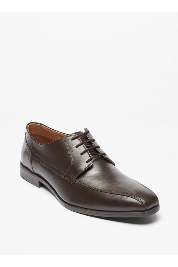 LBL by Shoexpress-Solid Lace-Up Derby Shoes 1