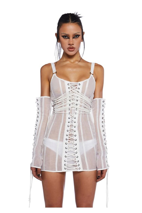 DOLLSKILL-Downbeat Organza Corset - Dress and Gloves Set 1