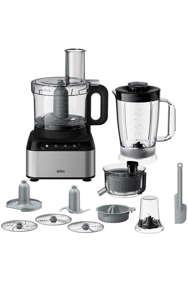 Braun-PurEase food processor 800W with 2.1L chopper & 1.2L blender, Dual safety, BLACK, FP 3235 SI 1