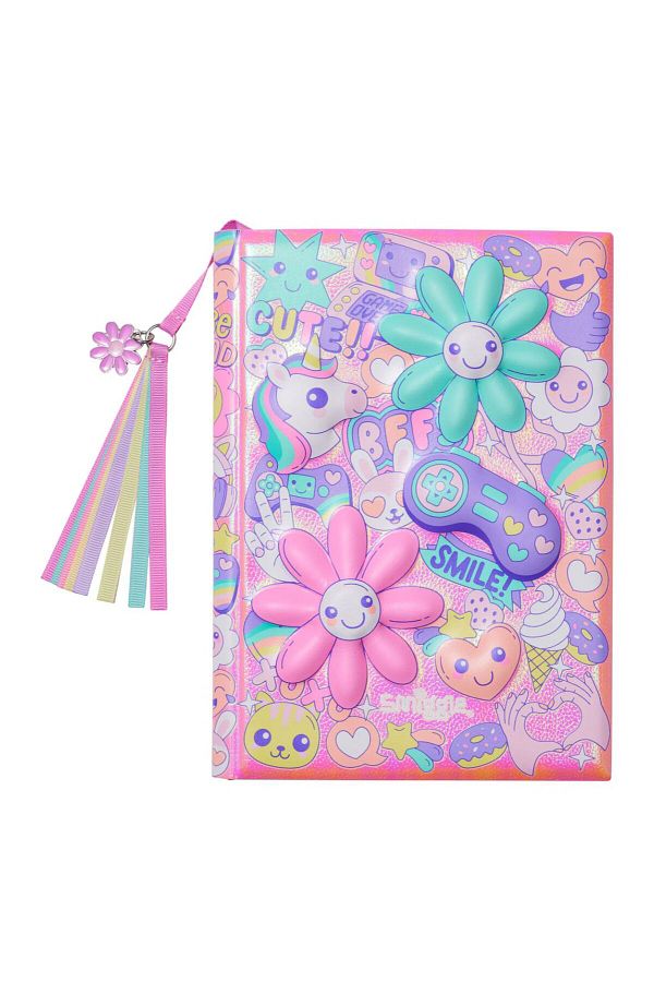 SMIGGLE-Flower Patterned Embossed Notebook 1