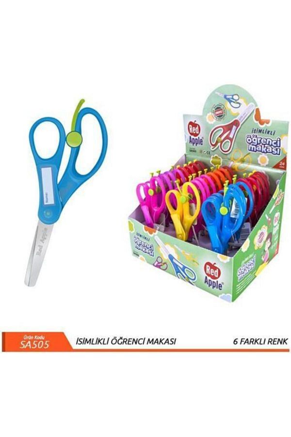 Red Apple-Scissors with Name Tag+spring 1