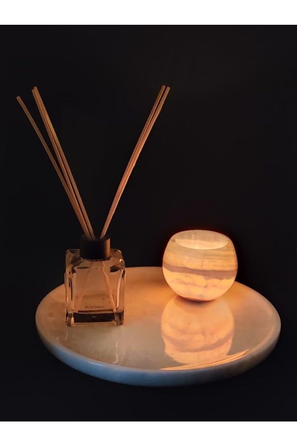 Pergamon-White Marble Presentation Plate White Color Patternless For Presentation or Decorative 1