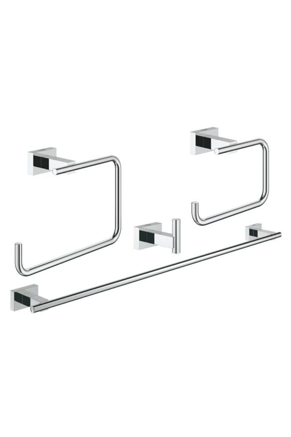 Grohe-مجموعة إكسسوارات المكعب الأساسية مكونة من 4 قطع كروم-40778001 1