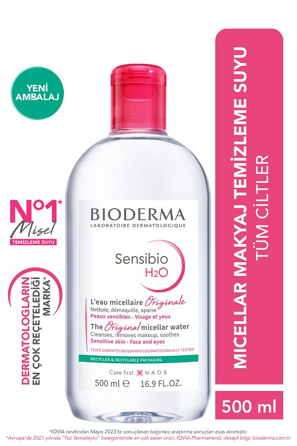 Bioderma-Sensibio H2O Micellar Make-Up Cleansing Water for Sensitive and Normal Skin 500 ml 1