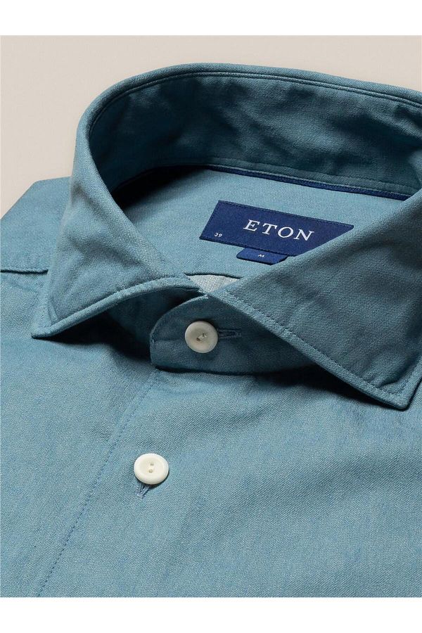 Eton Blue Denim Shirt Trendyol