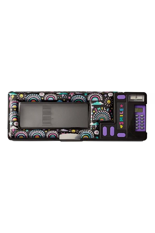 SMIGGLE-SIMPLE RAINBOW PATTERNED POP OUT PEN BOX 1