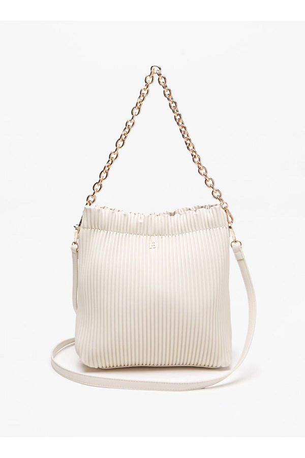 Flora Bella by Shoexpress-Ribbed Bucket Bag with Detachable Strap and Snap Button Closure 1