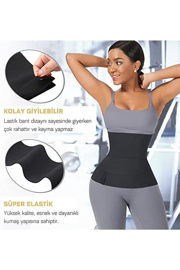 SWEAT FAST Waist Wrapped Hourglass 4m Wrap Waist Corset Unisex Slimming Slimming Waist Trainer Trendyol