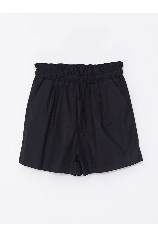 LC Waikiki-LCW - Pantaloni scurti cu talie elastică în amestec de in simplu 1