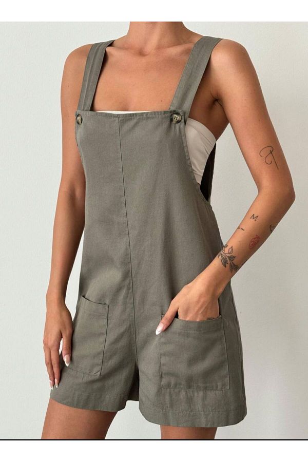 Khaki dress overalls new arrivals