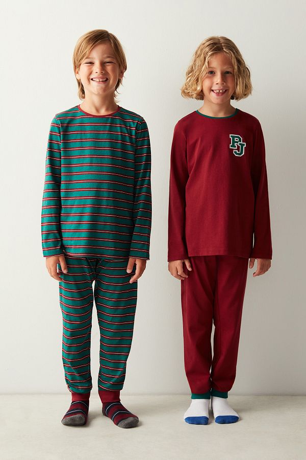 Penti Boy s Simple CK Long Sleeve 2 Piece Pajama Set Trendyol