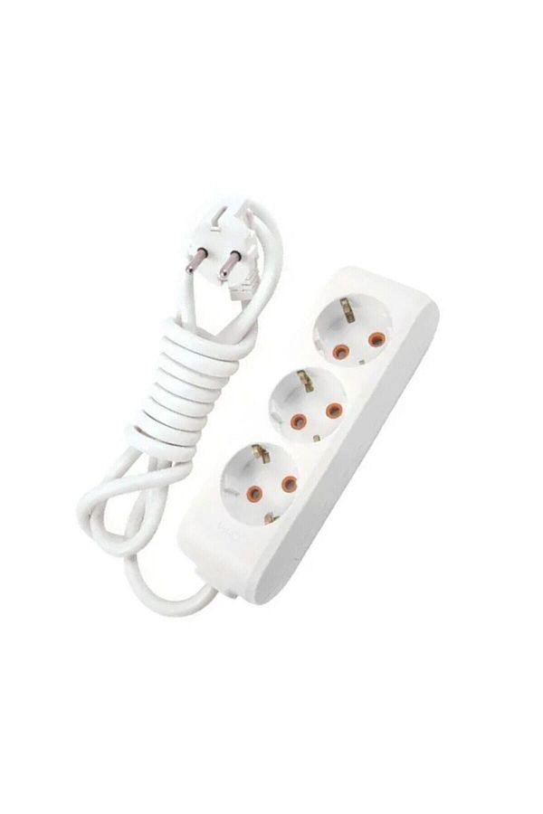 VİKO-3 Way Socket - 5 Meters (grounded, with Protection Feature) 1