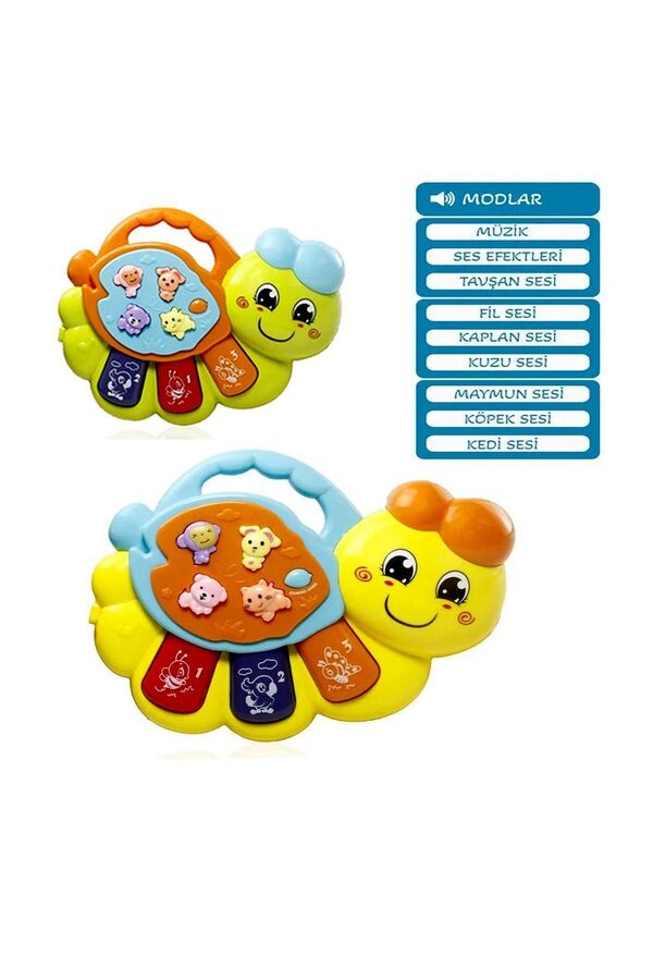 SAZE Işıklı ve Müzikli Solucan Bebeklerin; ince motor ve el göz koordinasyonunu gelişimini destekler