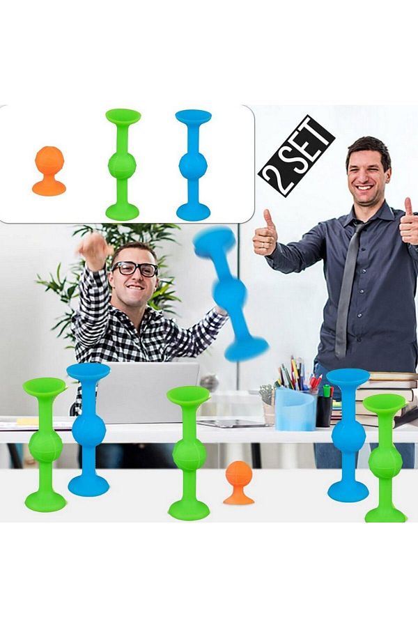 mrtbilisim-Pop Dart Vacuum Molecule Pop Dart Game 12+2 Pieces Popit Dart Stress Relief Educational Toy 1