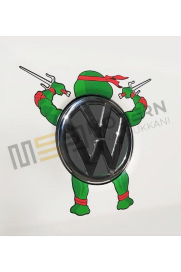 ModernSanatDükkanı-Ninja Turtles Volkswagen Auto Sticker Car Sticker Decal 1