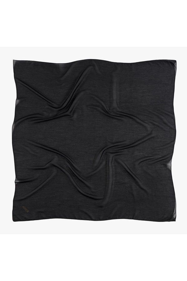 SİNEM EŞARP-Sinem Plain India Db-100 01 Black Cheesecloth 1