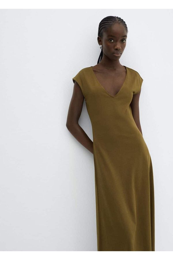 MANGO Dress Khaki Basic Trendyol