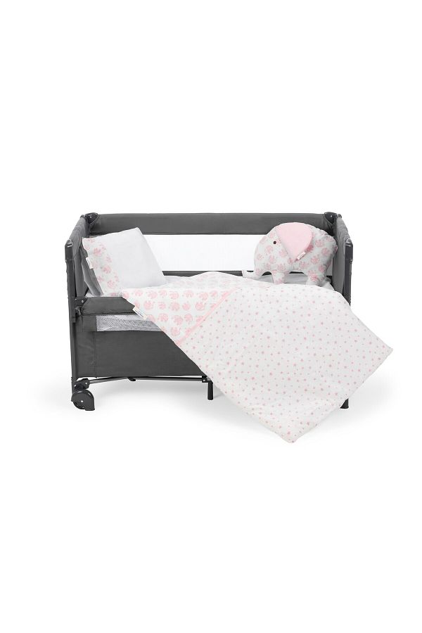 Sema Baby 6 Piece Luxury Park Bed Baby Sleeping Set Pink Elephant Trendyol