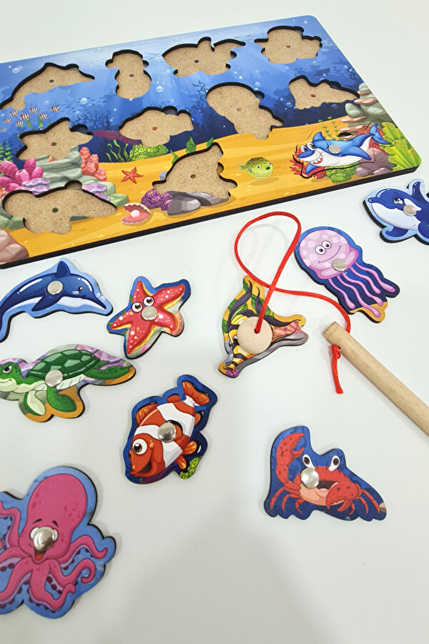 metafortoys Ahşap Balık Tutma Oyunu