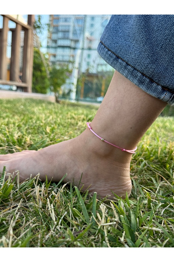 MİNİK ADIMLAR-Flush String Square Bead String Anklet - Little Steps 1