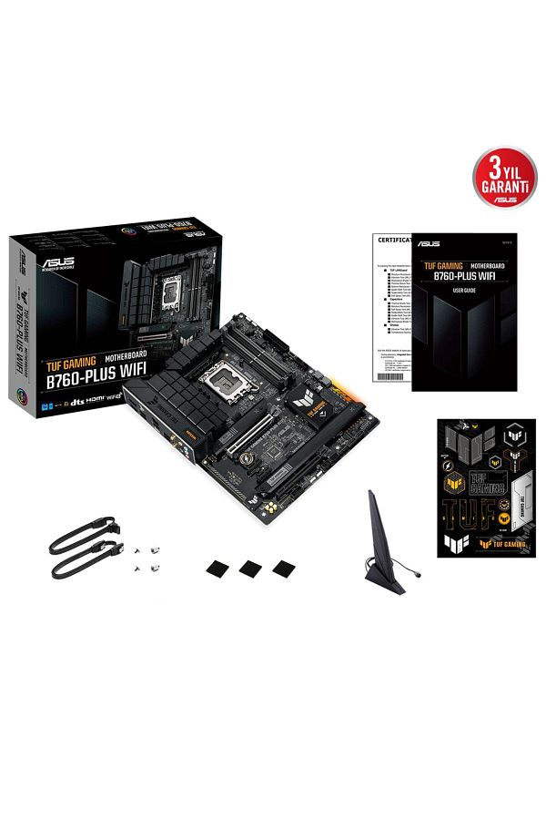 ASUS-TUF GAMING B760-PLUS WIFI Intel B760 LGA1700 DDR5 7200 DP HDMI 3x M2 USB3.2 1